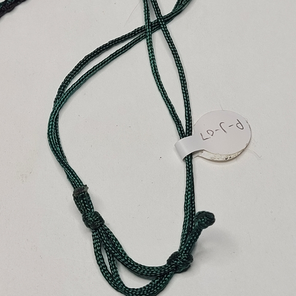 Necklace green or black thread jadeite carved stone year of the dog new - Picture 4 of 13